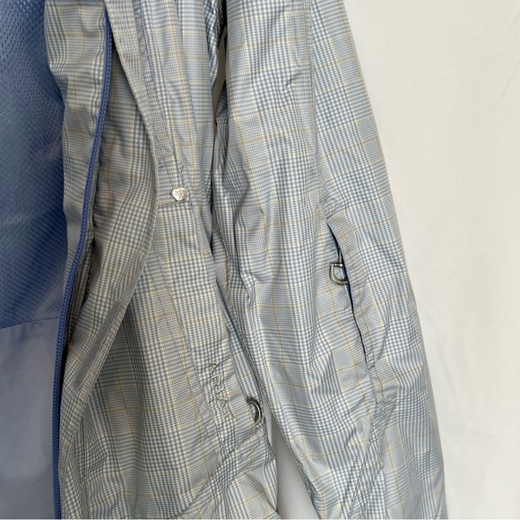 Women's Ariat Riding Jacket XS Equestrian Hooded Plaid Lightweight Blue - Picture 6 of 8